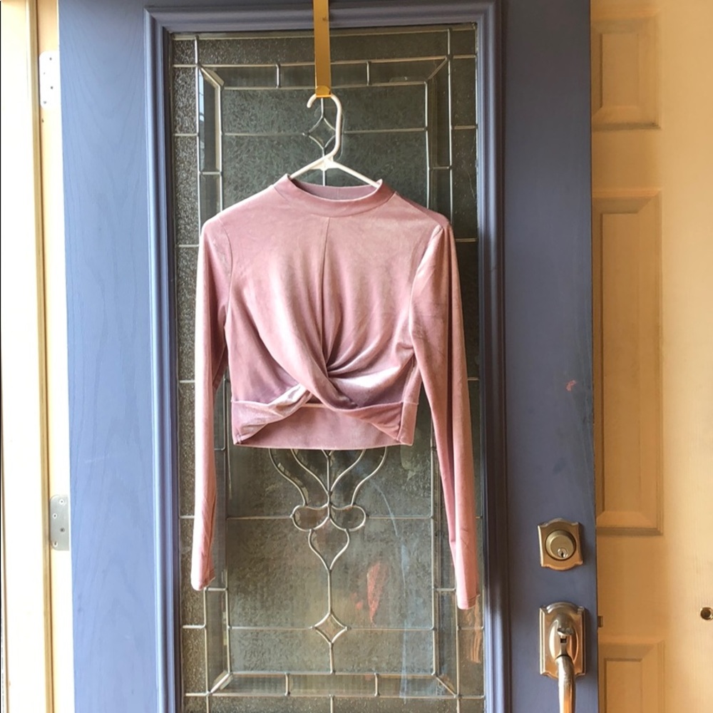 forever 21 velvet crop top